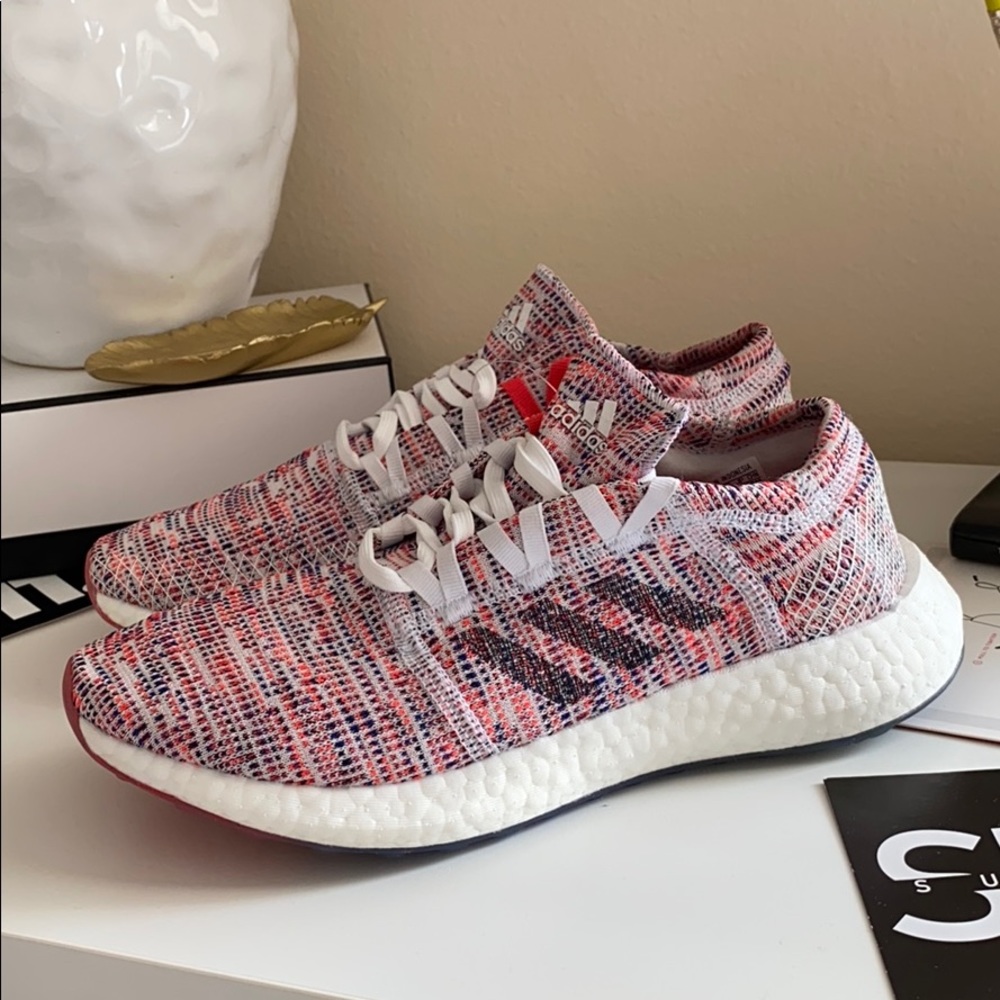 NWT Adidas pureboost pink running shoes - Picture 3 of 8